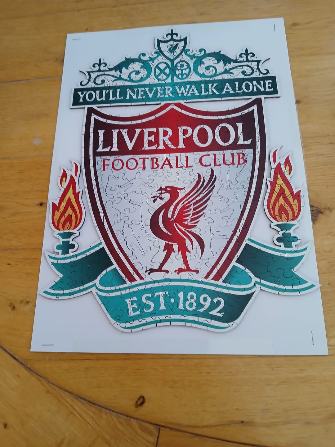 Customer photo review of Liverpool FC® Crest - Wooden Puzzle