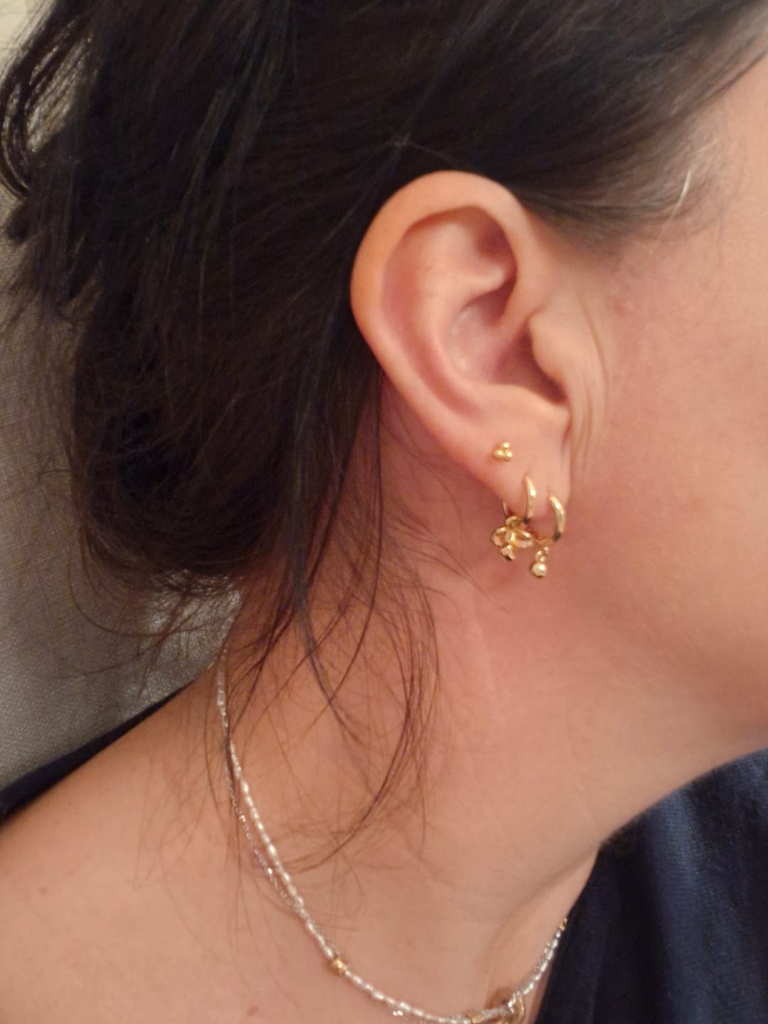 Customer photo review of Kailo - Ball Hoop Earrings