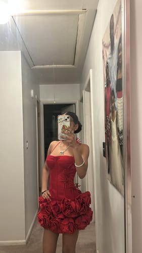 Customer photo review of Sophia Rose - Red (few left)