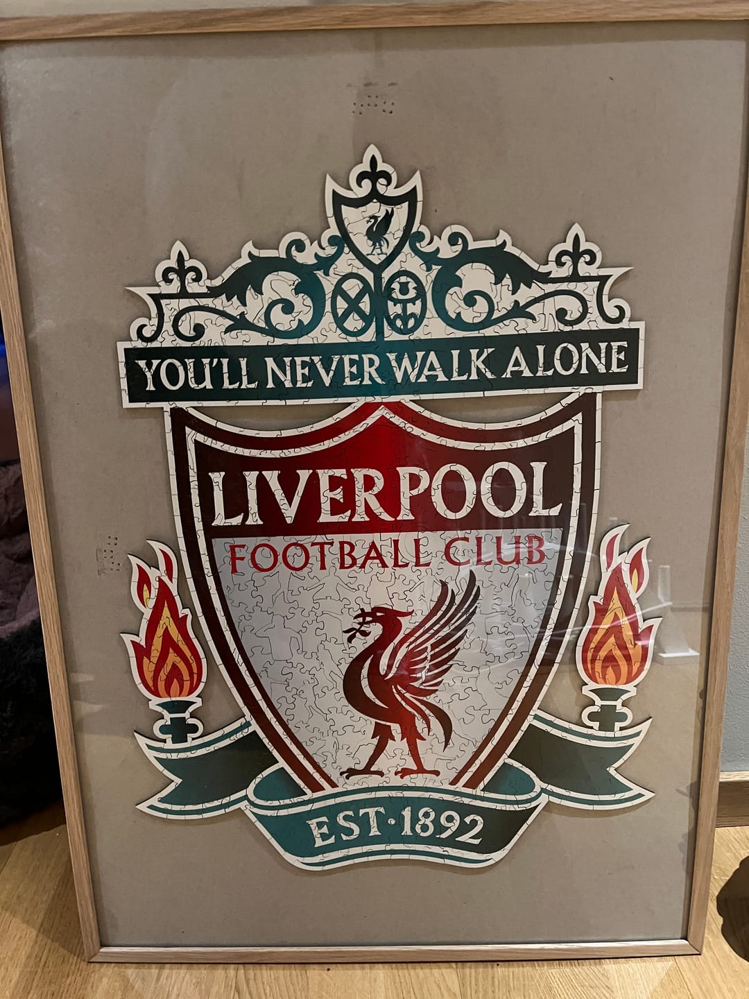 Customer photo review of Liverpool FC® Logo - Wooden Puzzle