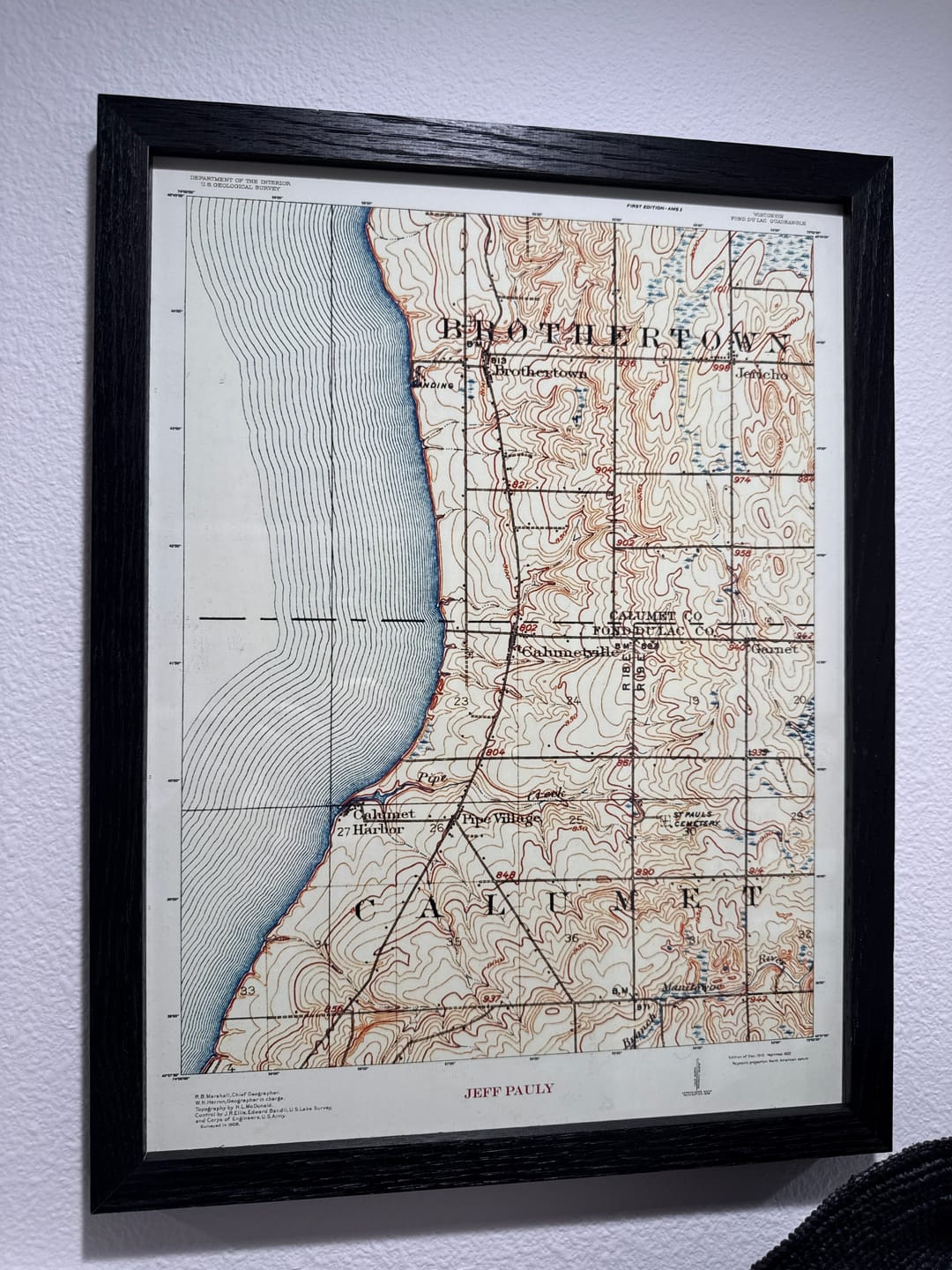 Customer photo review of Personalised Old Map - Make Your Own 1800s and 1900s Ordnance Survey Postcode/Zipcode Street Map