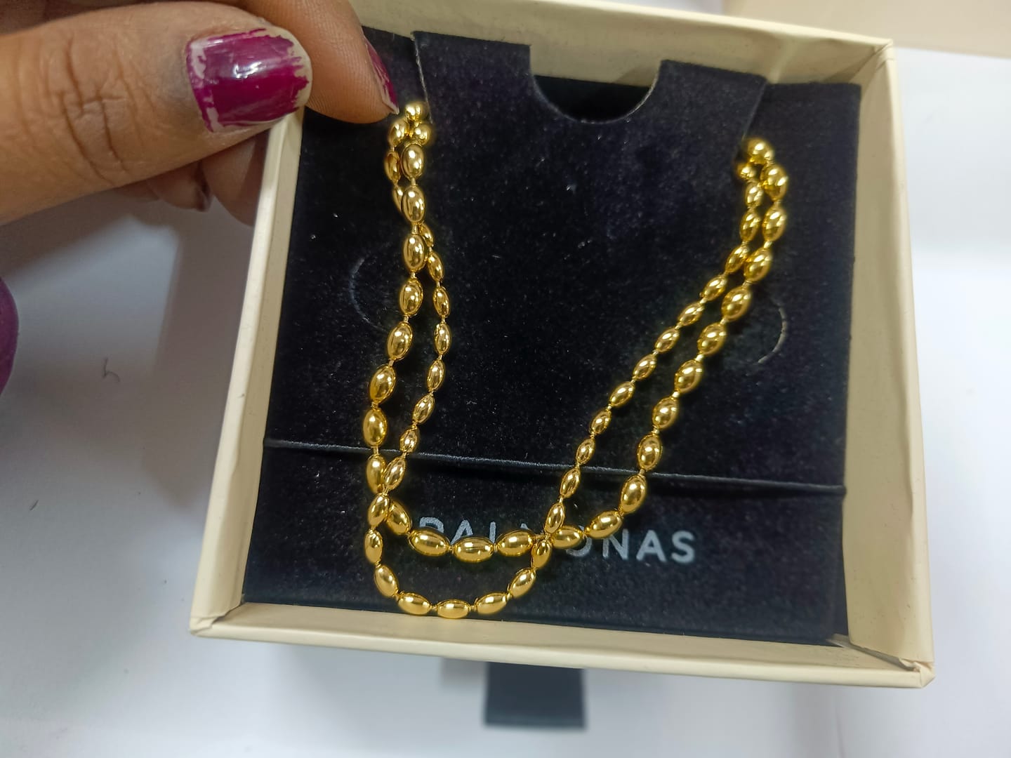Customer photo review of Beaded Bliss Necklace