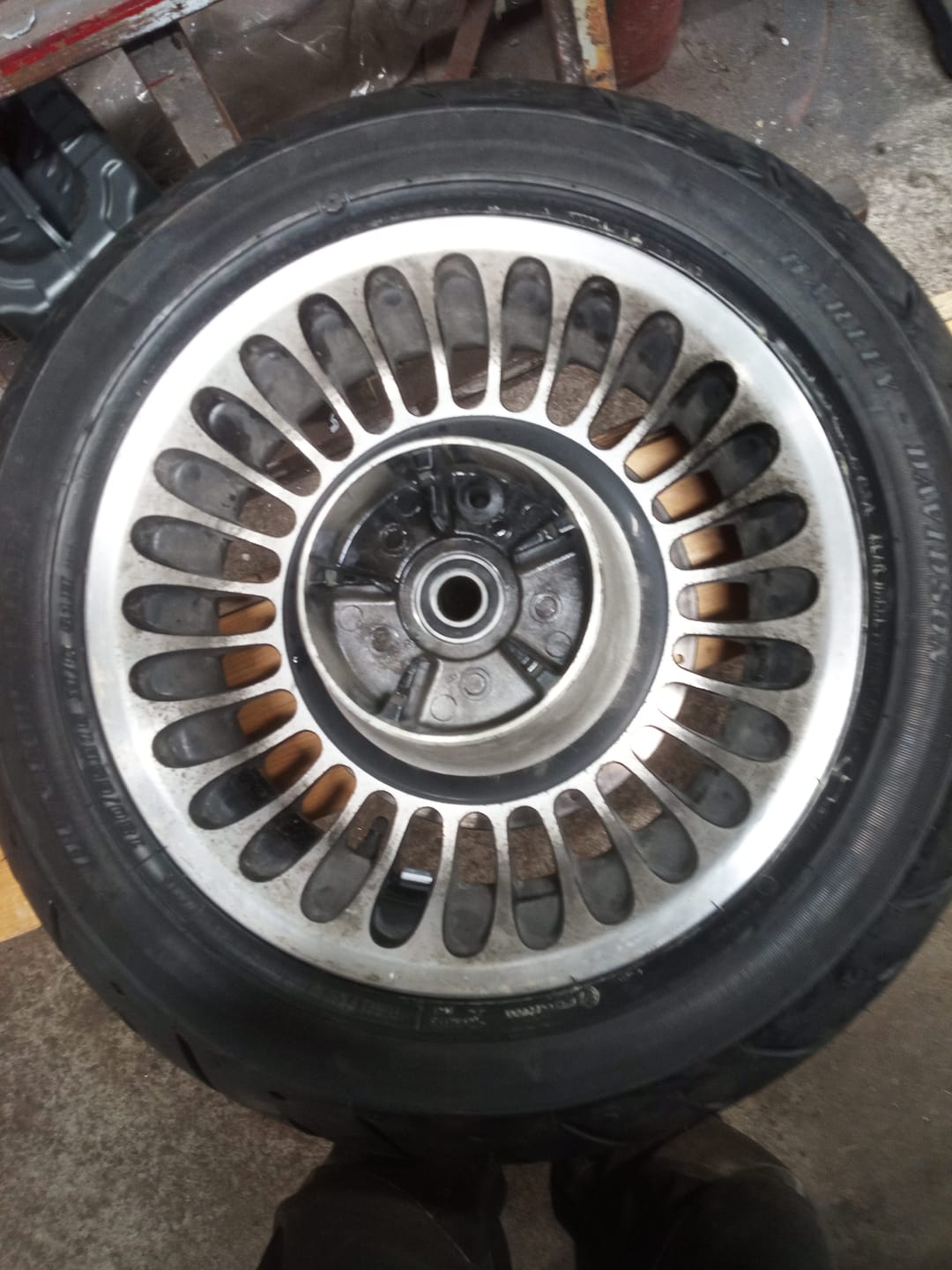 Customer photo review of Motorcycle Wheel Balancer