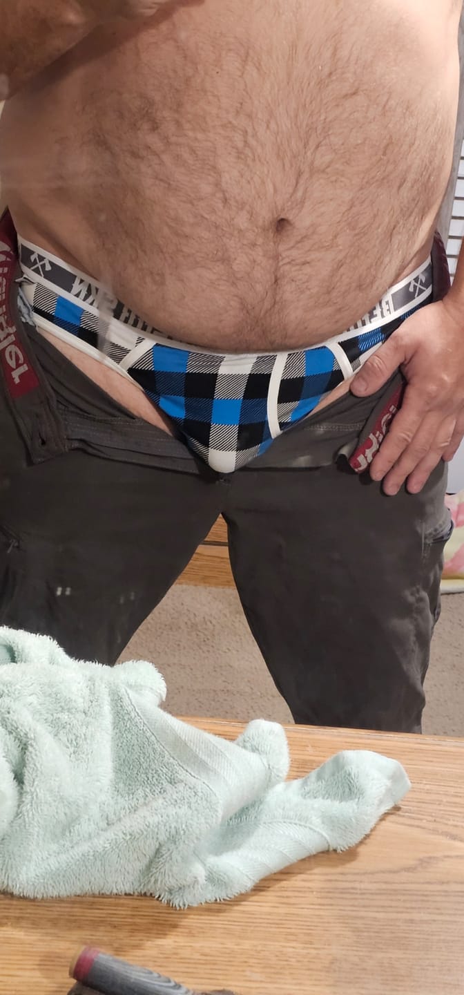 Customer photo review of Bear Skn Jockstrap - Ice Blue Backwoods
