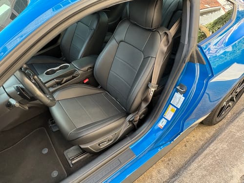 Customer photo review of 2015-23 Ford Mustang S550 Coupe Genuine Leather Seat Covers