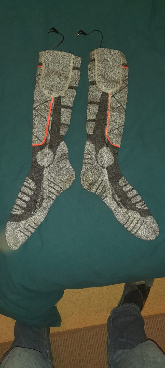 Customer photo review of Beheizte Socken – Perfekt für Ski, Outdoor & Winter
