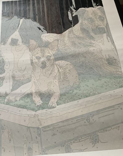 Customer photo review of Custom Pet Paint By Numbers