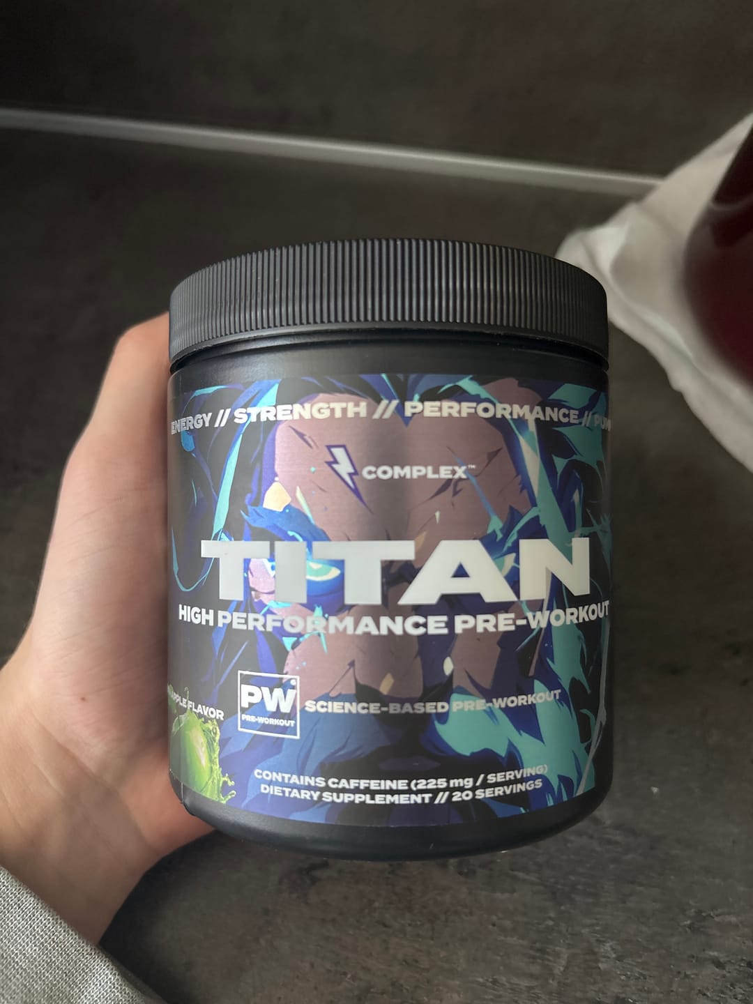 Customer photo review of Titan Pre-workout