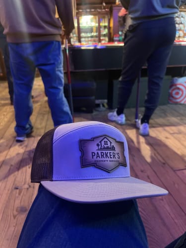 Customer photo review of Premium Custom Leather Patch Hats (Wholesale)
