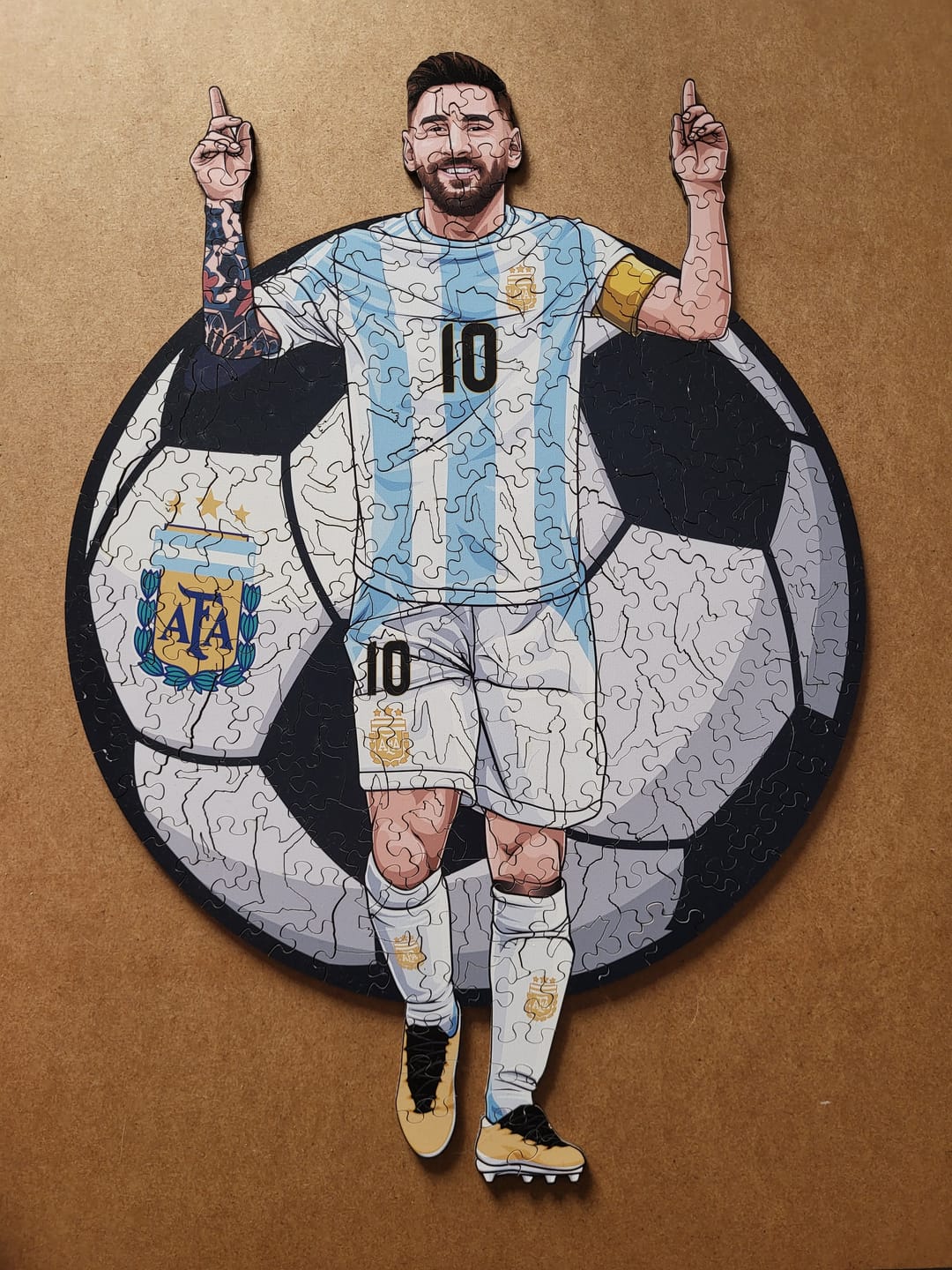 Customer photo review of Lionel Messi - Wooden Puzzle