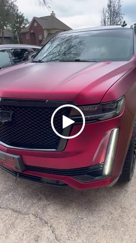 Customer video review of Satin Chrome Silk Oxide Red Vinyl Wrap