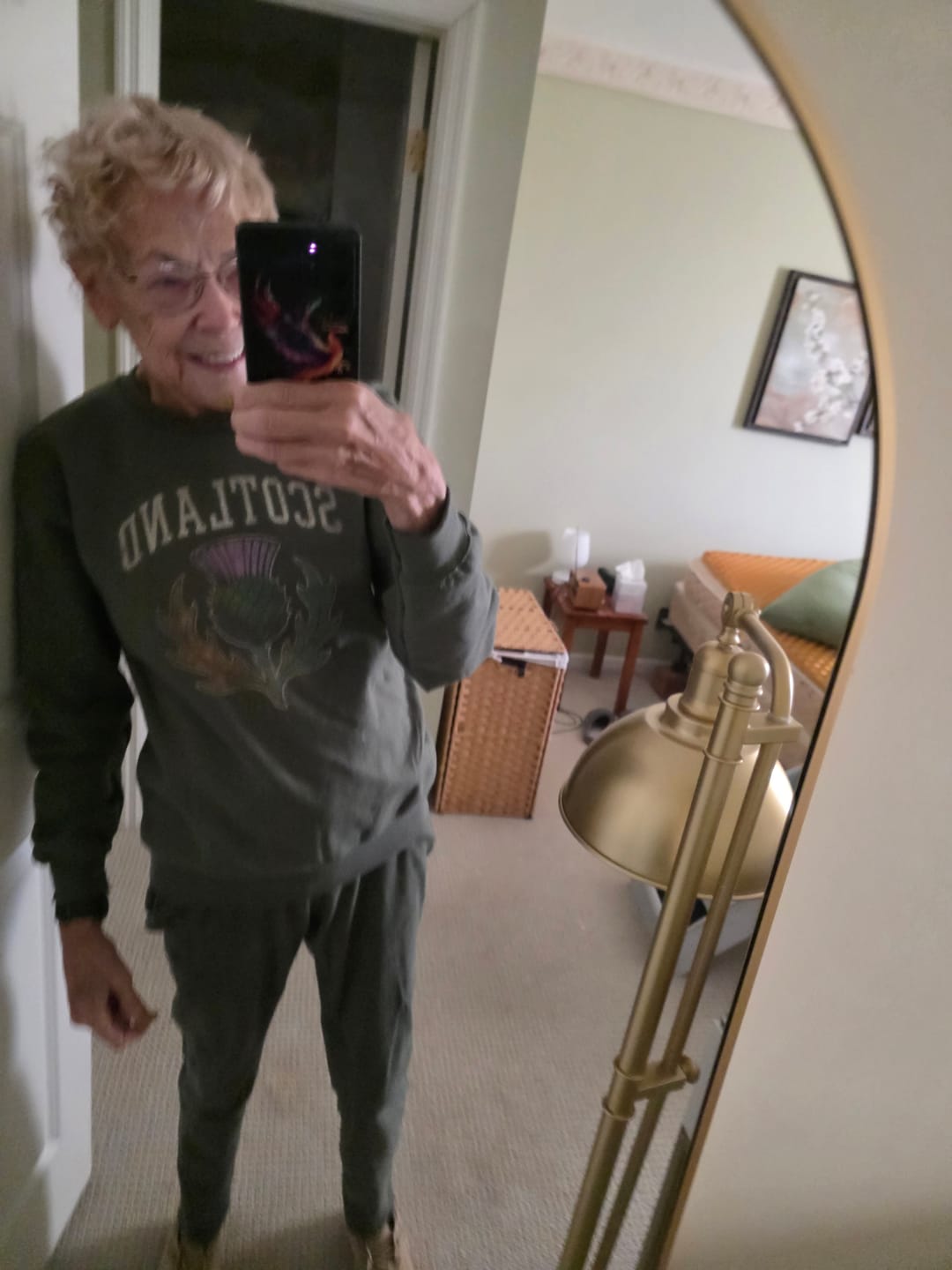 Customer photo review of Scotland Distressed Thistle Sweatshirt