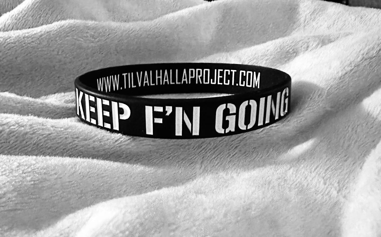 Customer photo review of Keep F'N Going - Silicone Bracelet