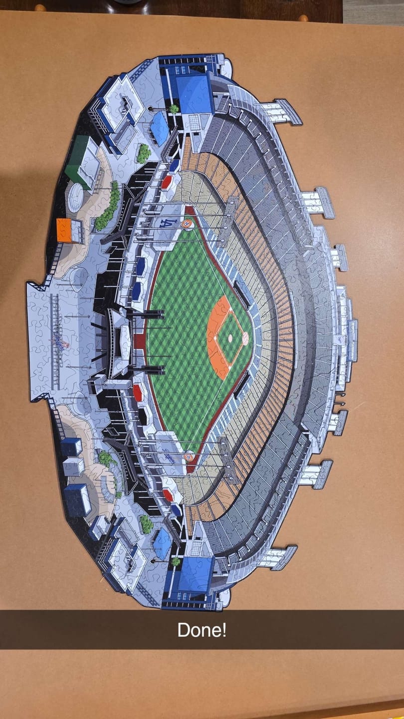 Customer photo review of Los Angeles Dodgers™ Dodgers Stadium - Wooden Puzzle
