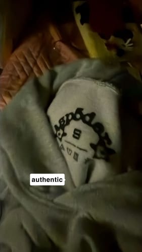 Customer photo review of Sp5der OG Web Hoodie Heather Grey