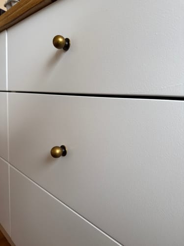 Customer photo review of Solid heavy round ball Bronze Drawer Knob 25mm diameter