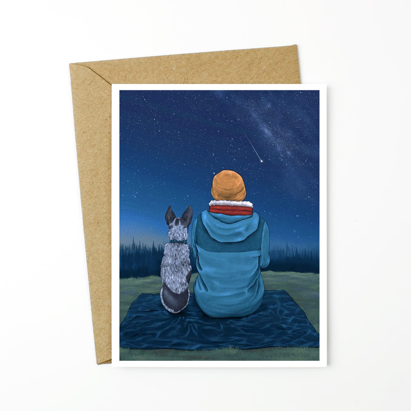 Customer photo review of Cattle Dog Star Gazers Card