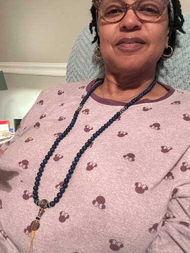 Customer photo review of Lapis Lazuli Third Eye Mala