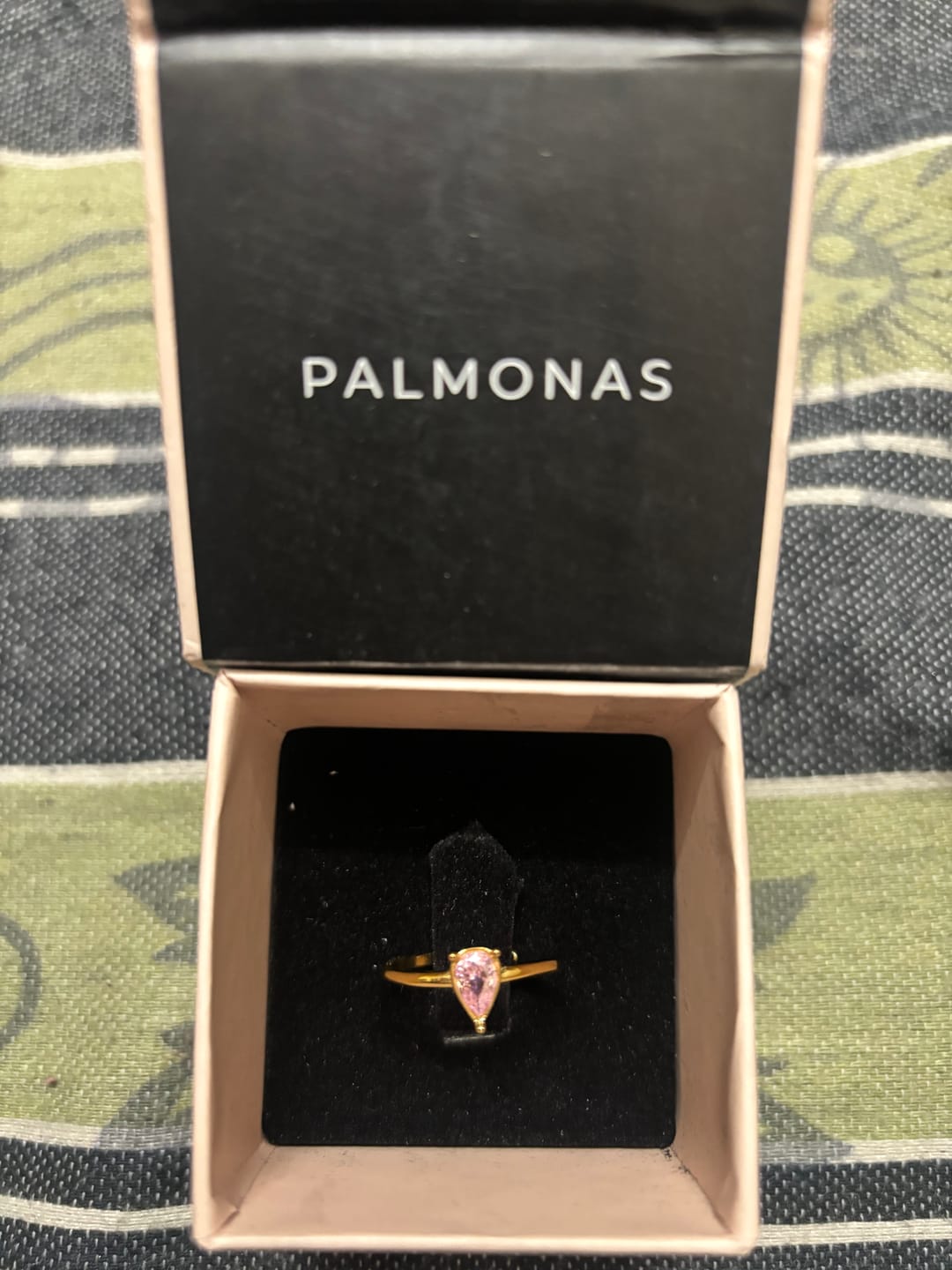 Customer photo review of Droplet Blush Ring