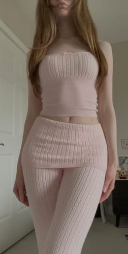 Customer photo review of Colette Cable Knit Set