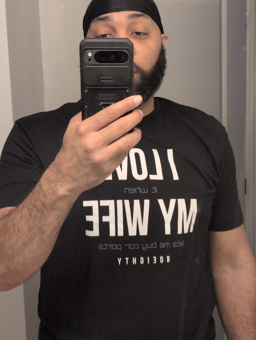 Customer photo review of 80Eighty® Love My Wife Shirt