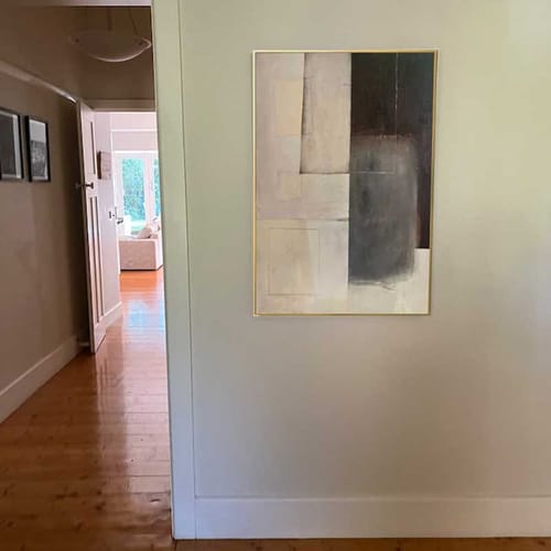 Customer photo review of Held in Contrast – Wabi-Sabi Textured Abstract Wall Art