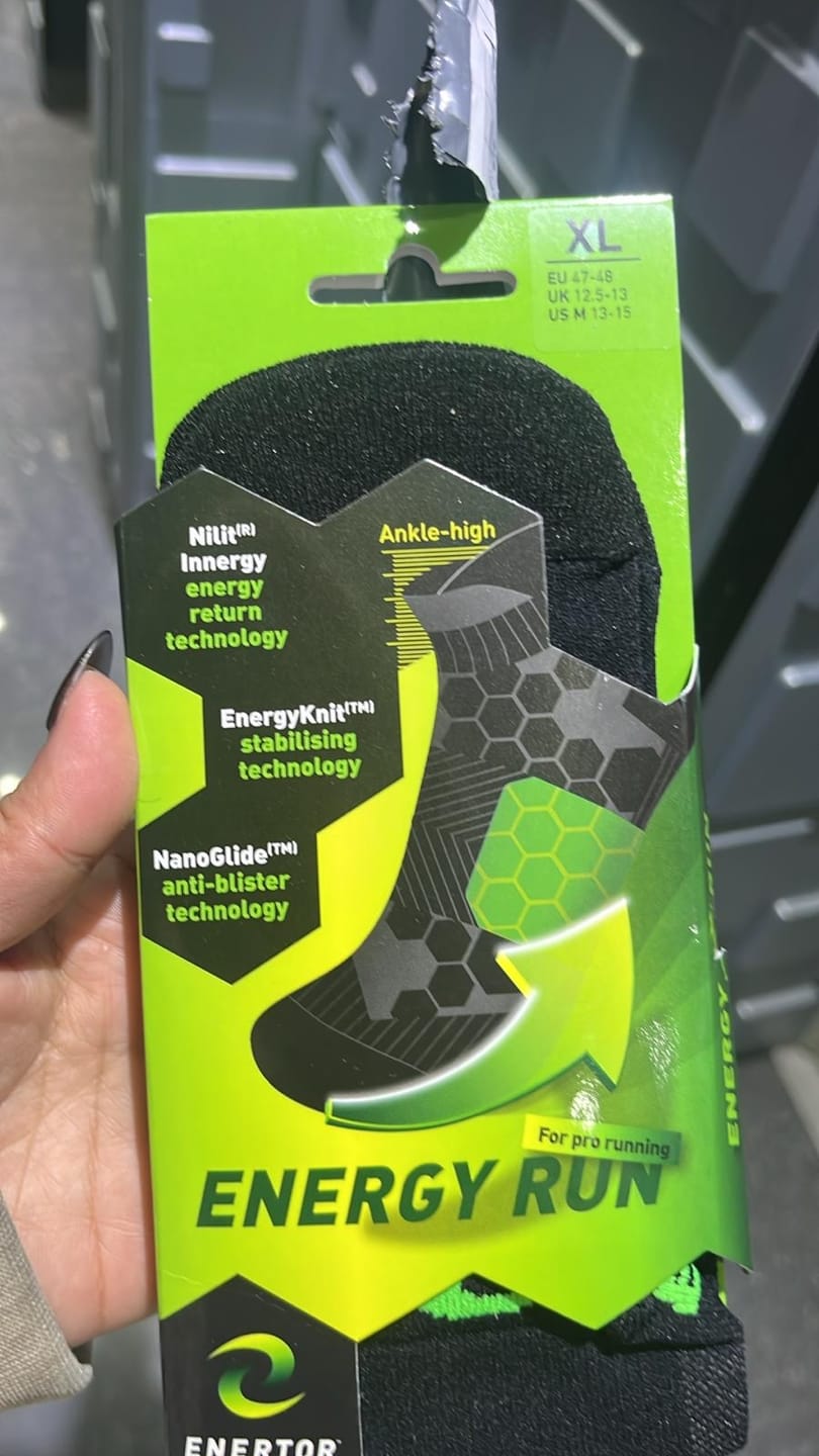 Customer photo review of Energy Run Socks