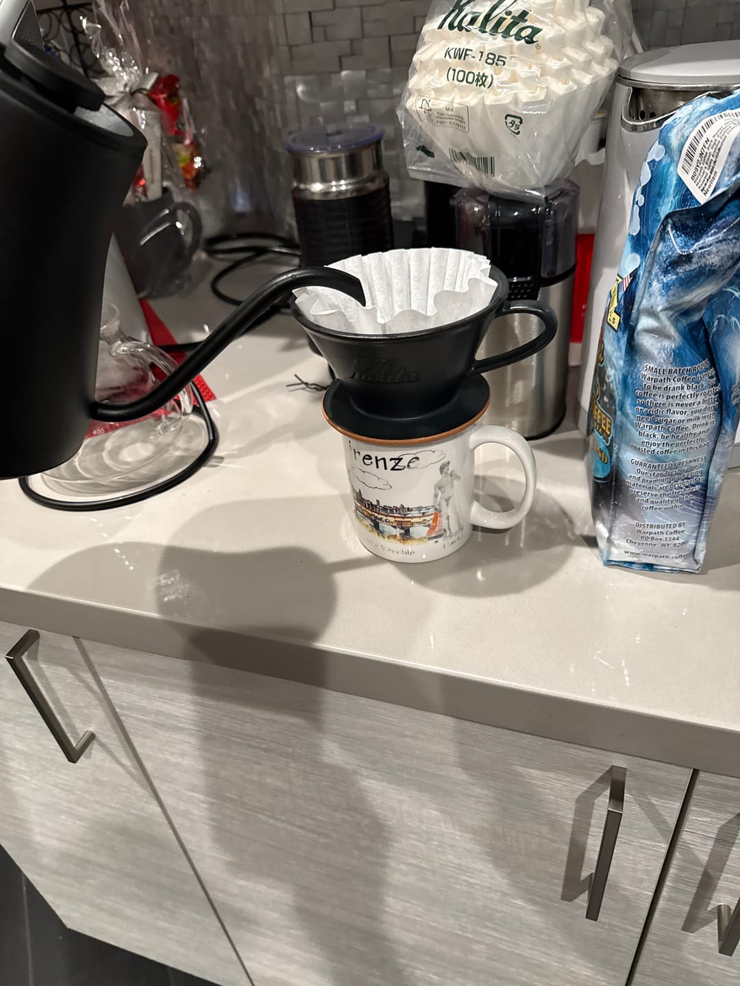 Customer photo review of Kalita MINO Ceramic Dripper 185 - Sand Black