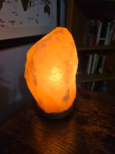 Customer photo review of Natural Pink Himalayan Salt Lamp 6-8 Lbs