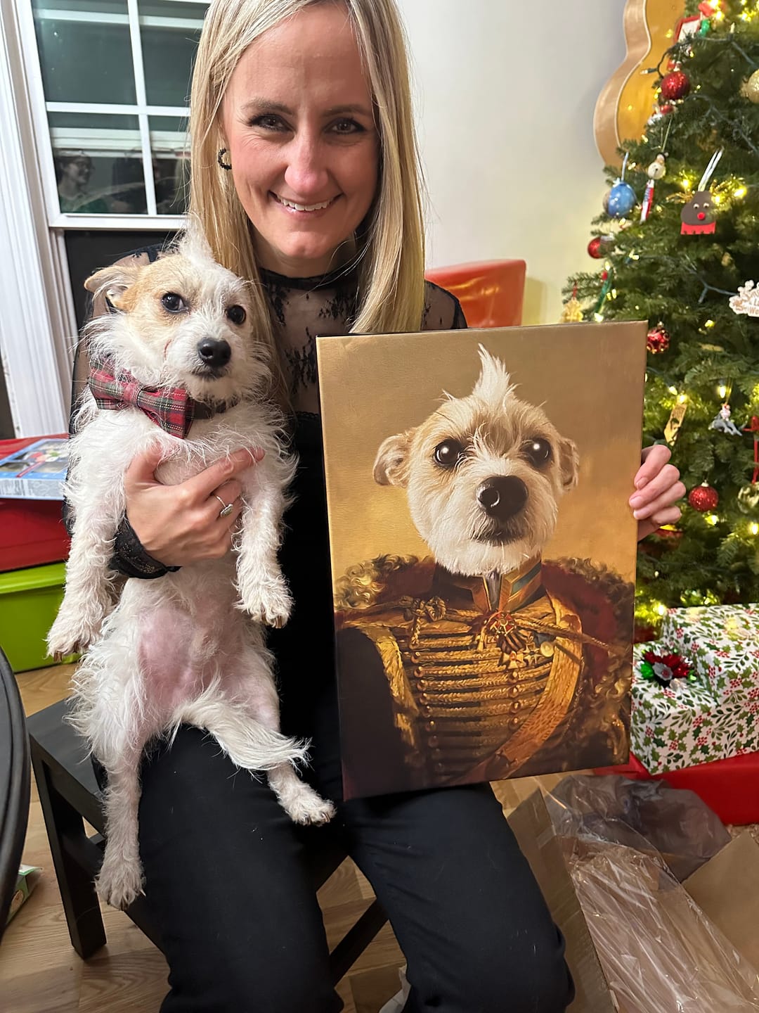 Customer photo review of The Noble General Custom Pet Portrait