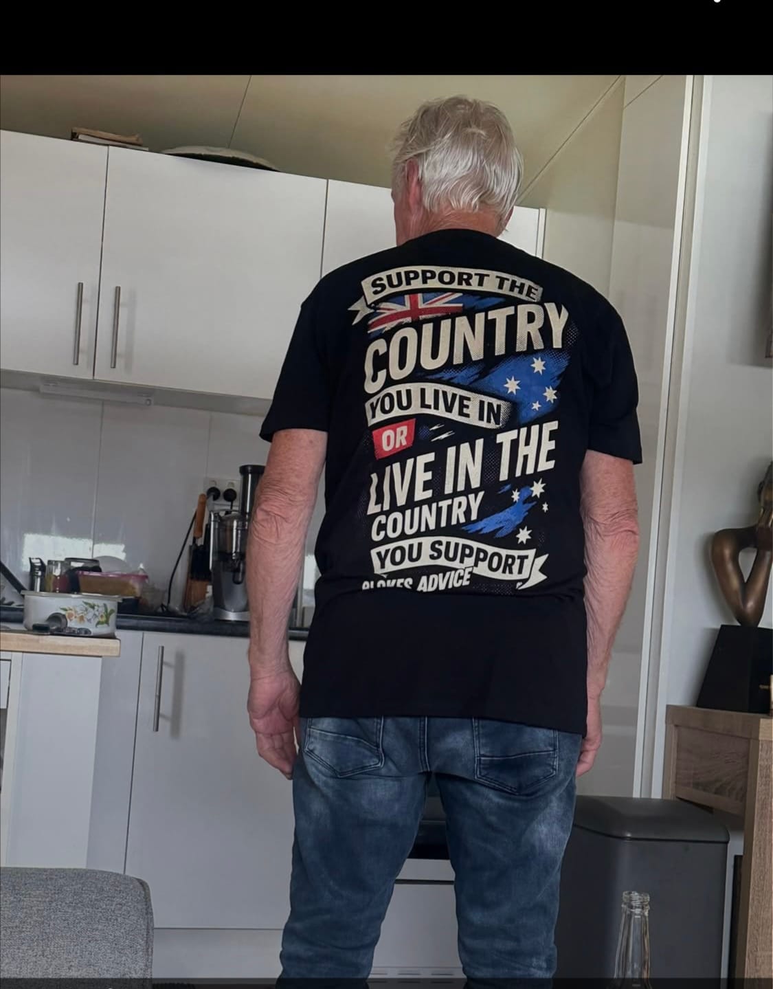 Customer photo review of Stand Up Tee - Black