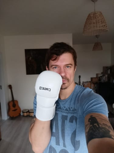 Customer photo review of 'X' Series MMA Sparring Gloves