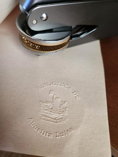 Customer photo review of Cat Book Embosser