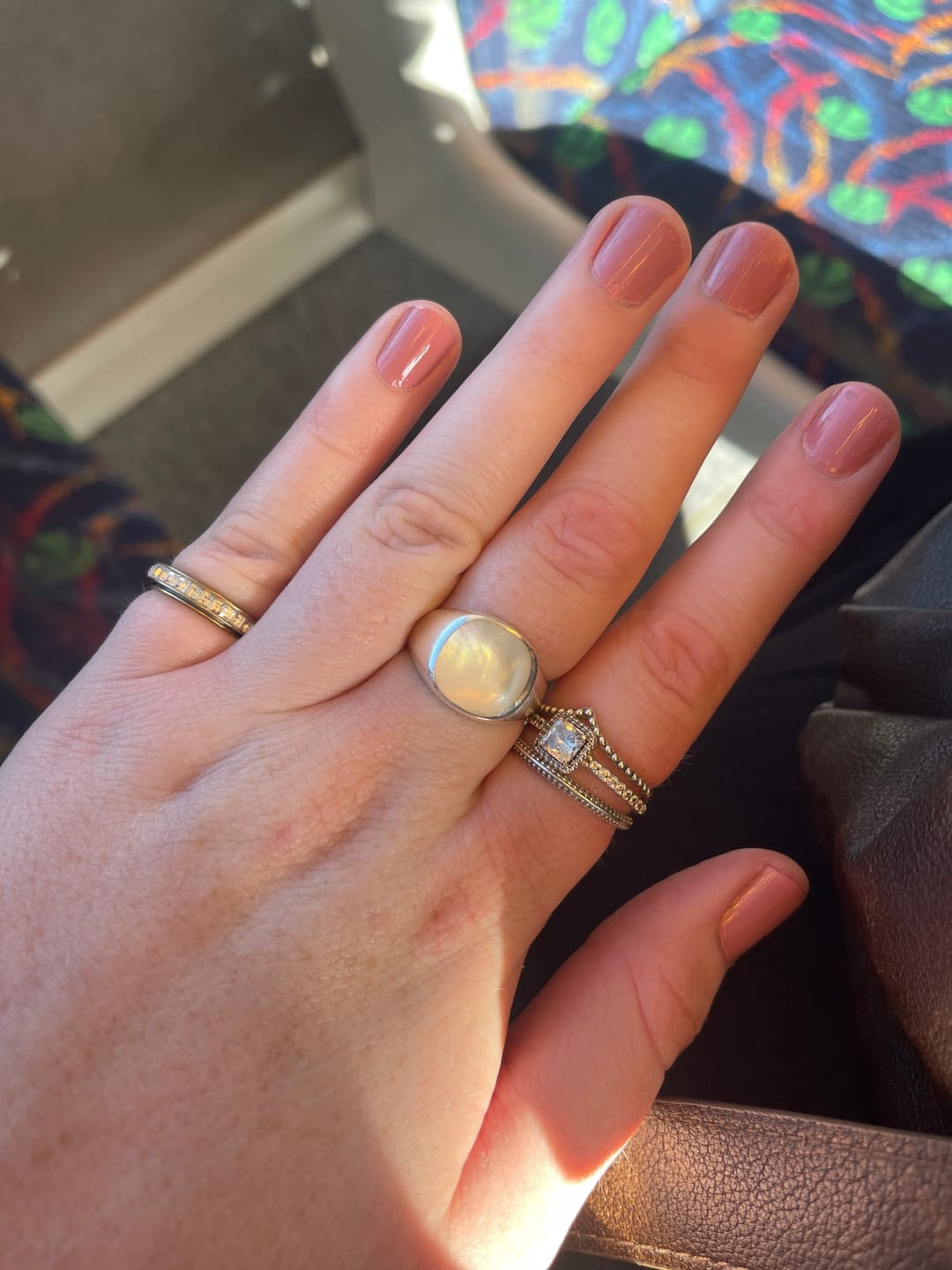 Customer photo review of Luminous Mother Of Pearl Ring