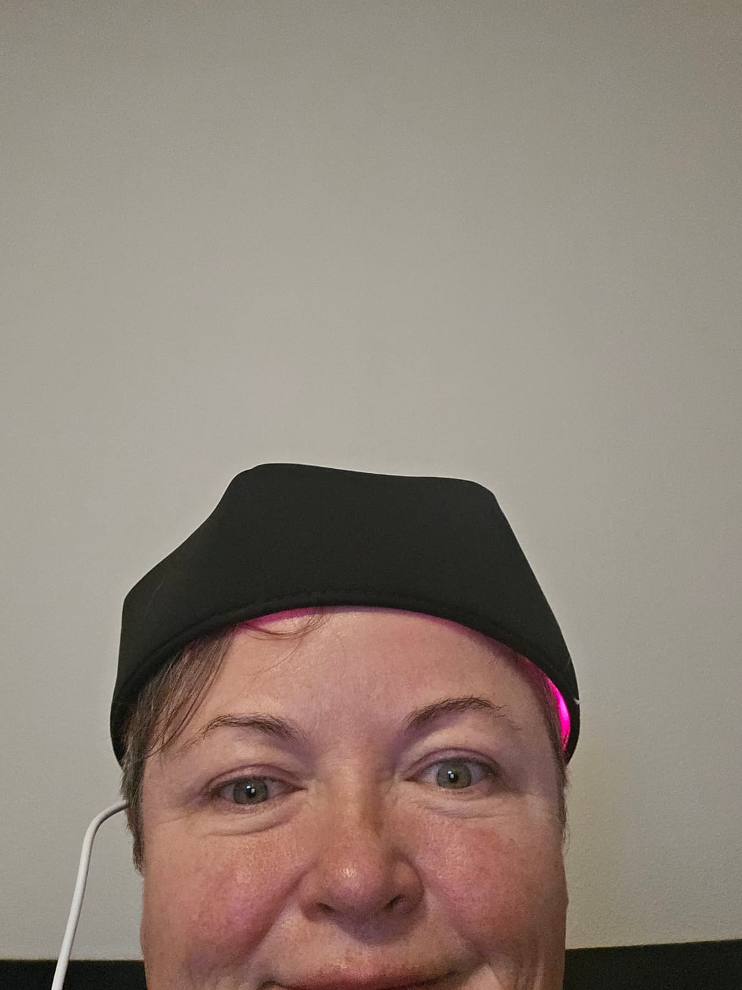 Customer photo review of Nicebeam Red Light Therapy Hat