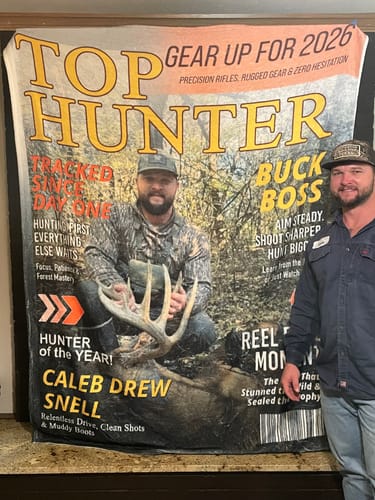 Customer photo review of Personalized Hunting Magazine Cover Blanket Gifts for Men, Deer Hunting, Hunting Dad Gift