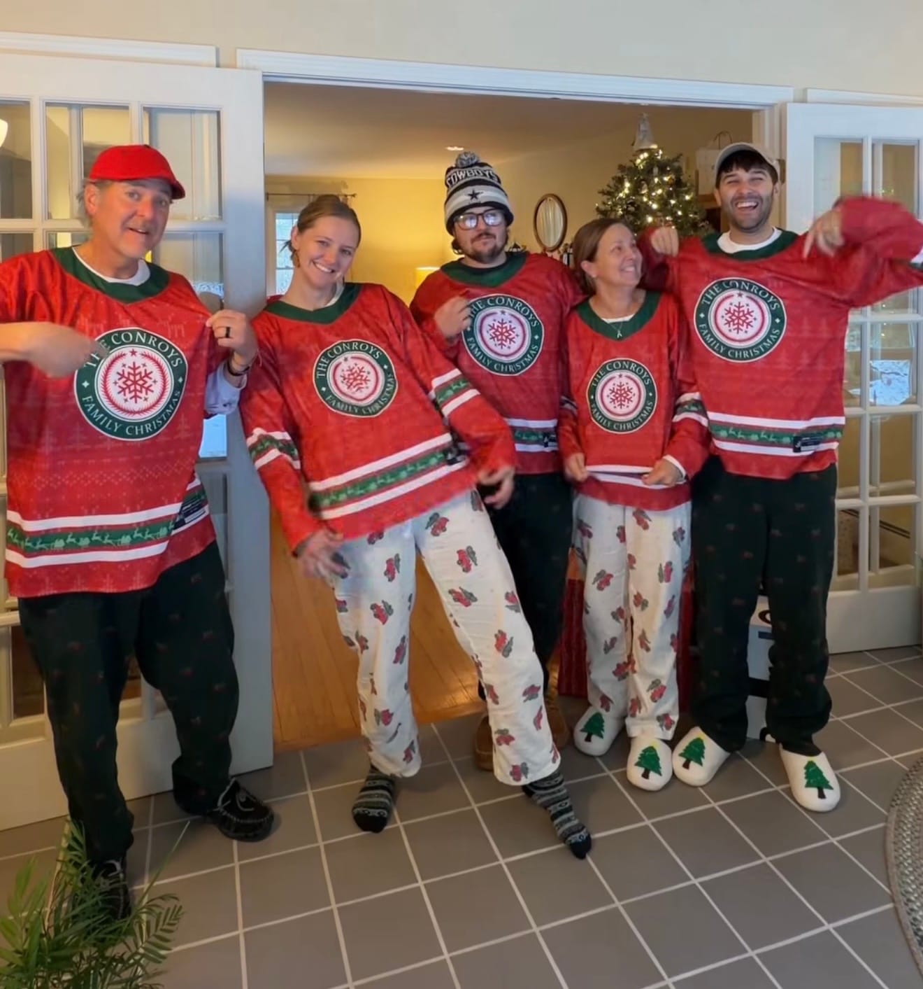Customer photo review of Family Christmas Custom Hockey Jersey