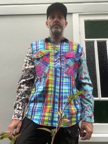 Customer photo review of Jungle Mens Half Button Workshirt