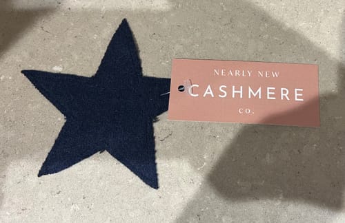 Customer photo review of Medium Dark Navy Blue Star Patch