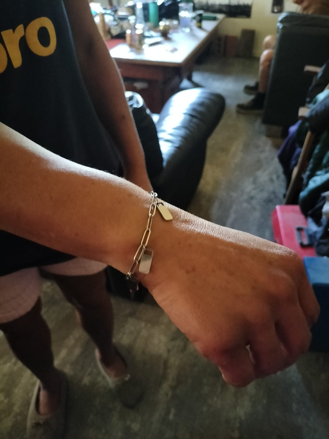 Customer photo review of Personalized Chain Link Bracelet with Custom Name Charms