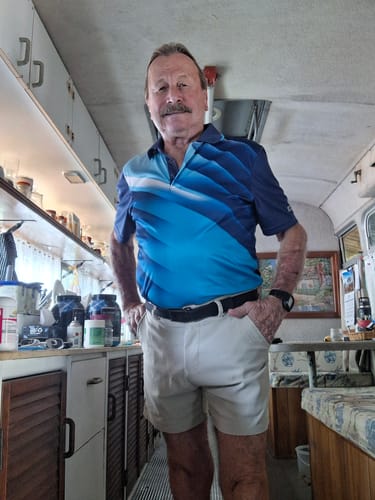 Customer photo review of Ultra-Stretch 5" Chino Shorts - Cream