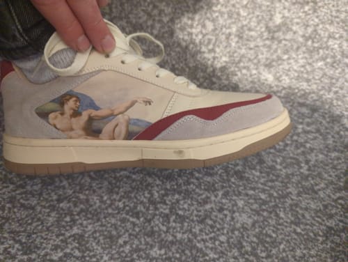 Customer photo review of The Creation of Adam Sneakers