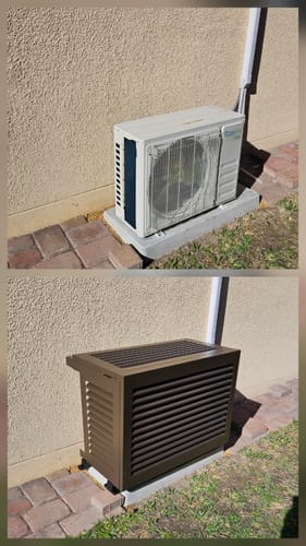Customer photo review of Mini-Split AC Cover - Bronze