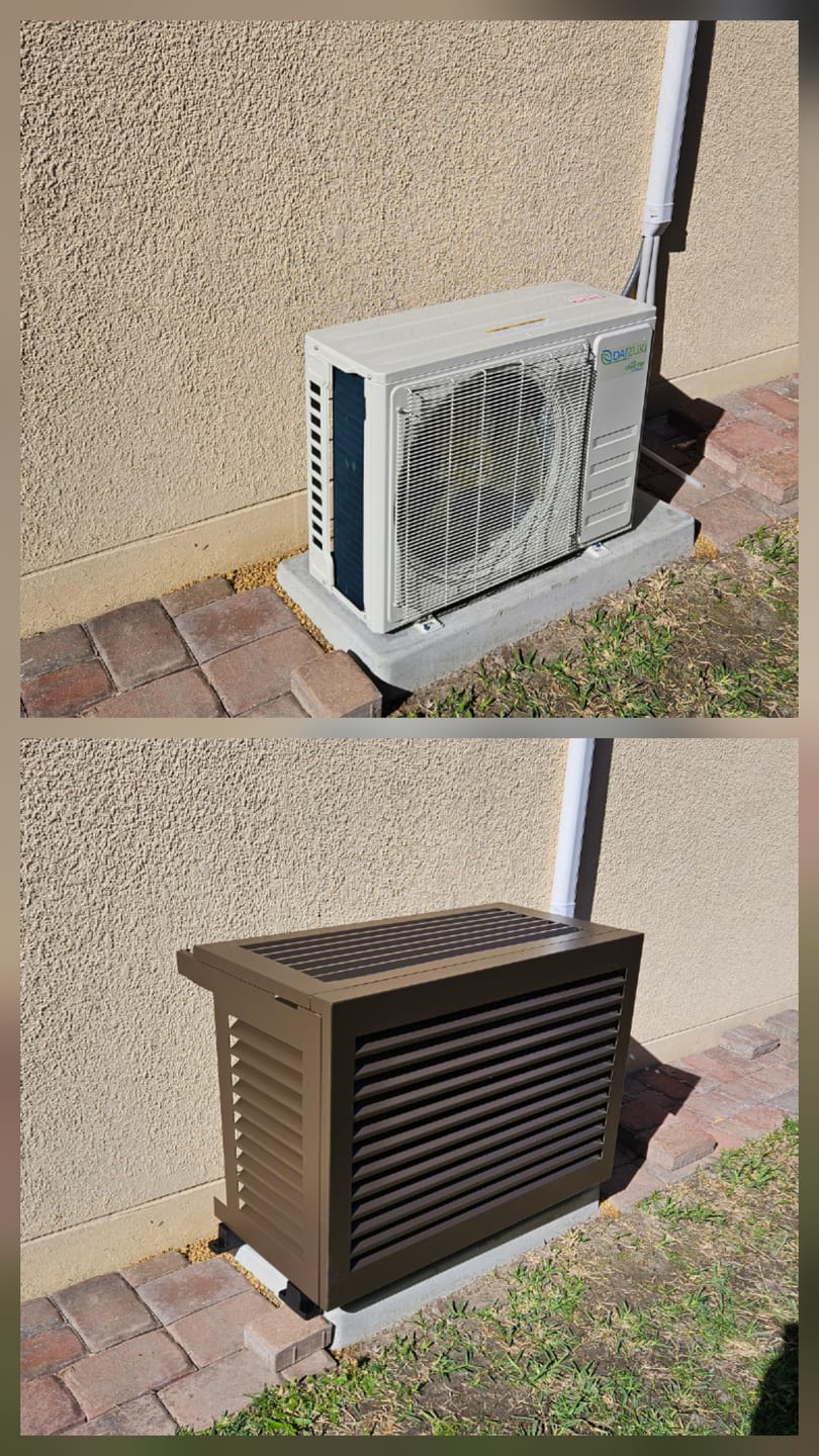 Customer photo review of Mini-Split AC Cover - Bronze