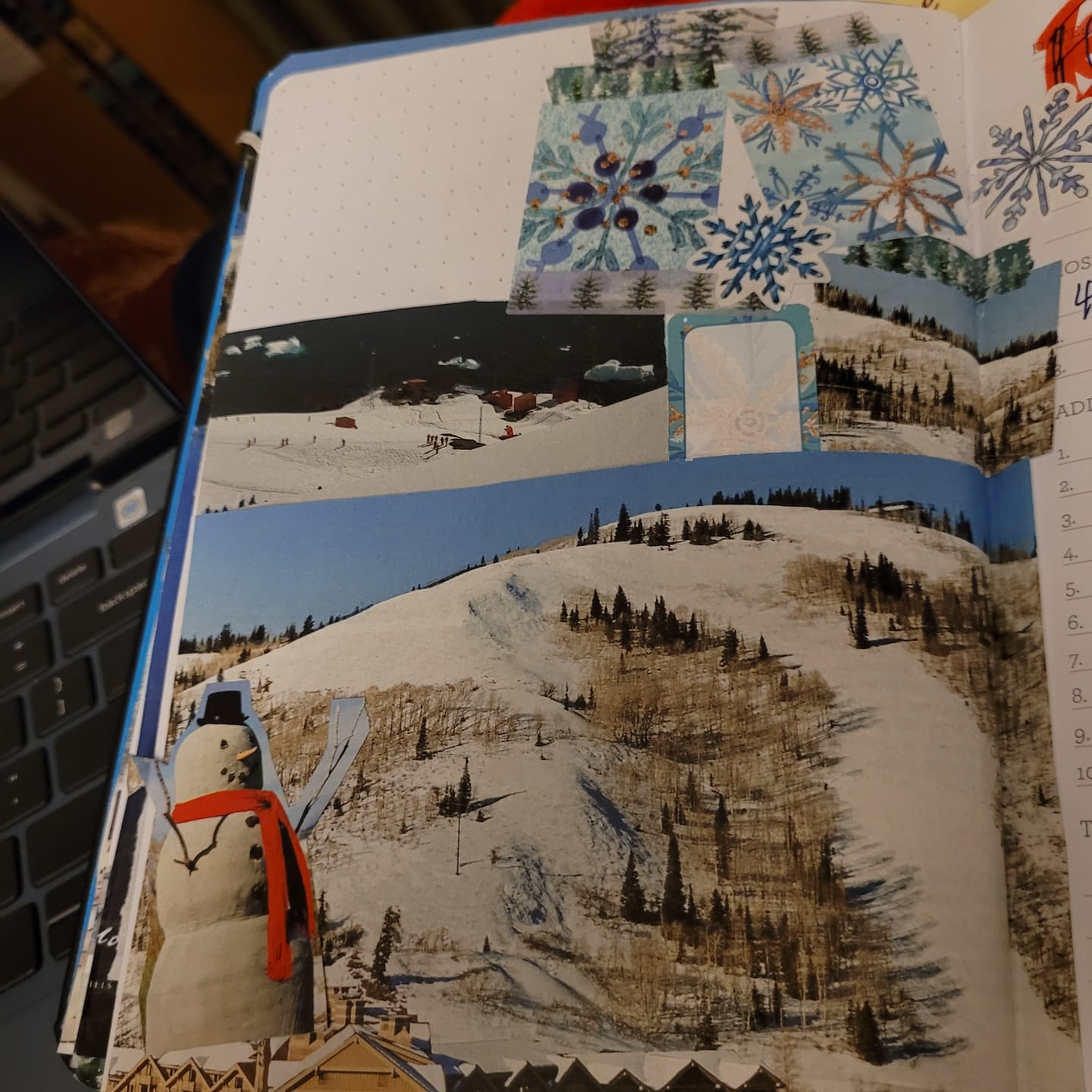 Customer photo review of NEW KIT FORMAT! Winter Snowflakes Blue & Gold Snowy Planner Stickers Weekly Kit - 133 Stickers (#12,144)