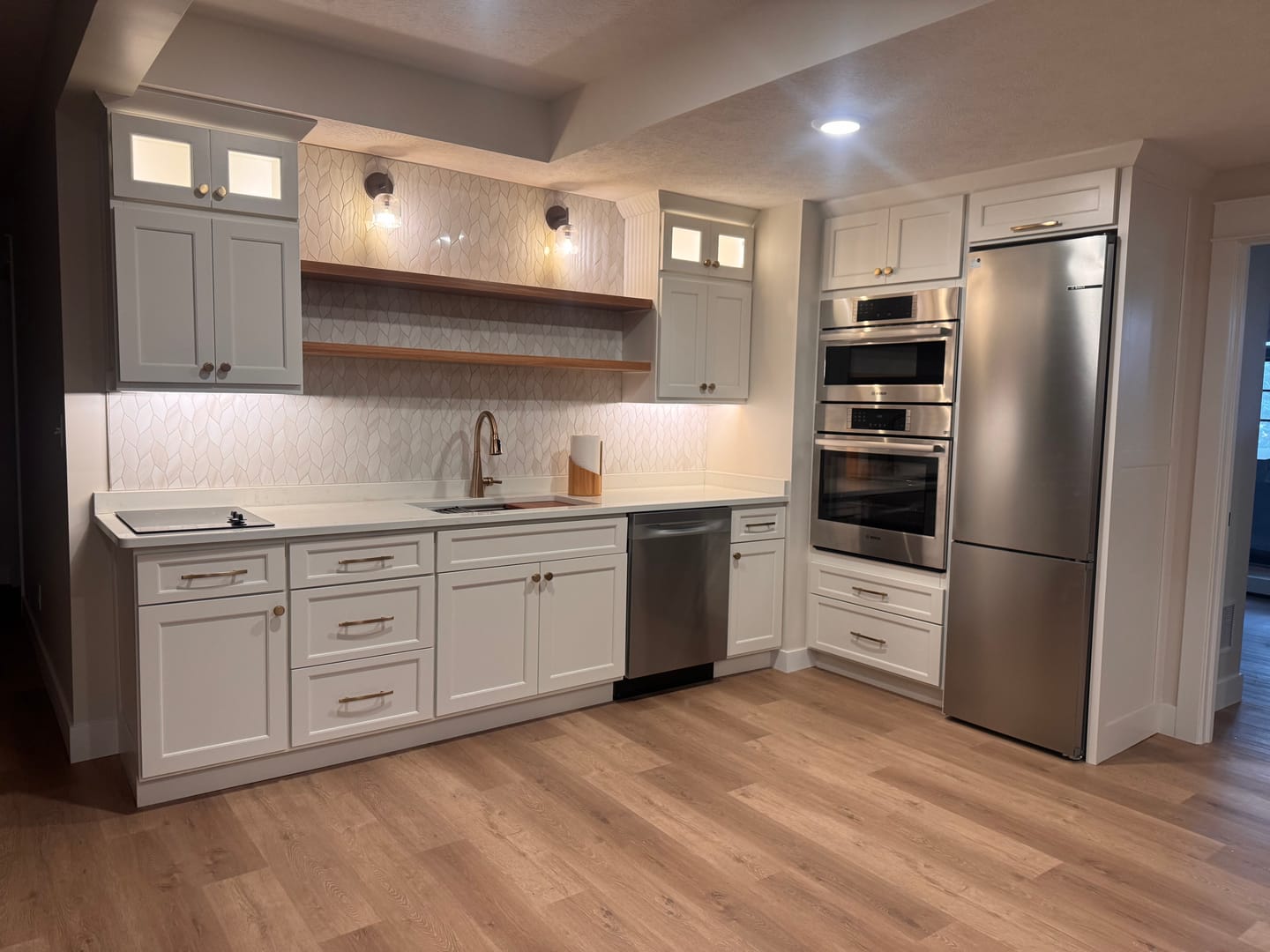 Customer photo review of White Oak Floating Shelves