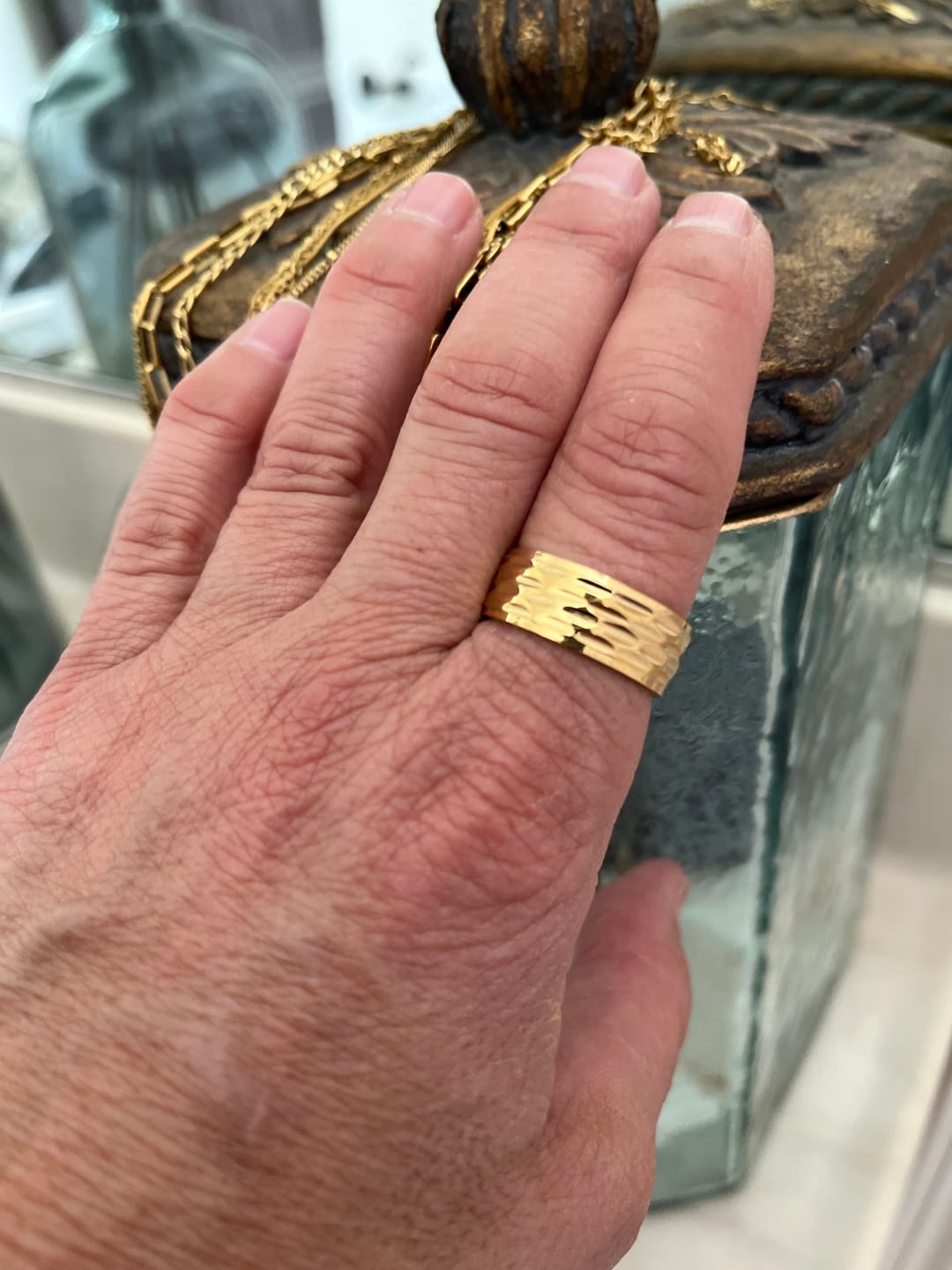 Customer photo review of Rene Chunky Gold Ring
