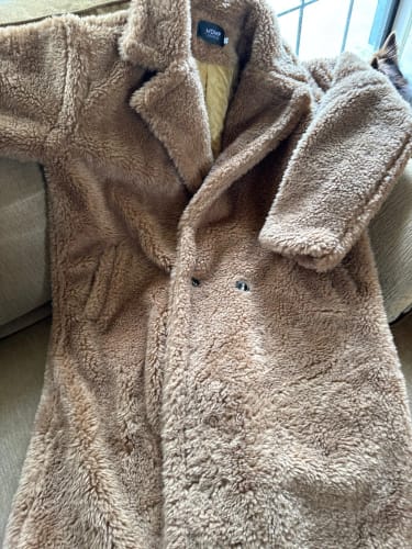 Customer photo review of Bernadette Teddy Long Coat