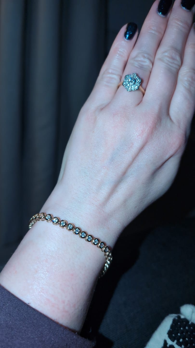 Customer photo review of Classic Bezel Tennis Bracelet