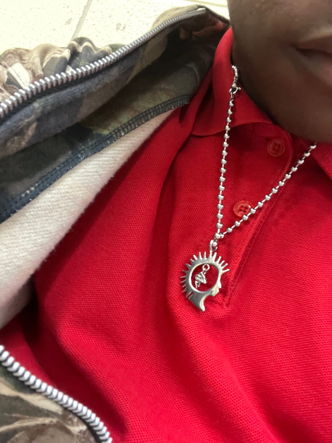 Customer photo review of HEAD IN THE CLOUDS PENDANT